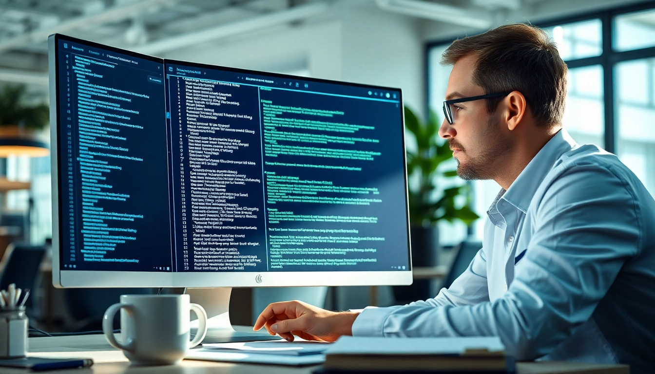 DoesQA improves test automation processes with a focused engineer in a modern workspace.