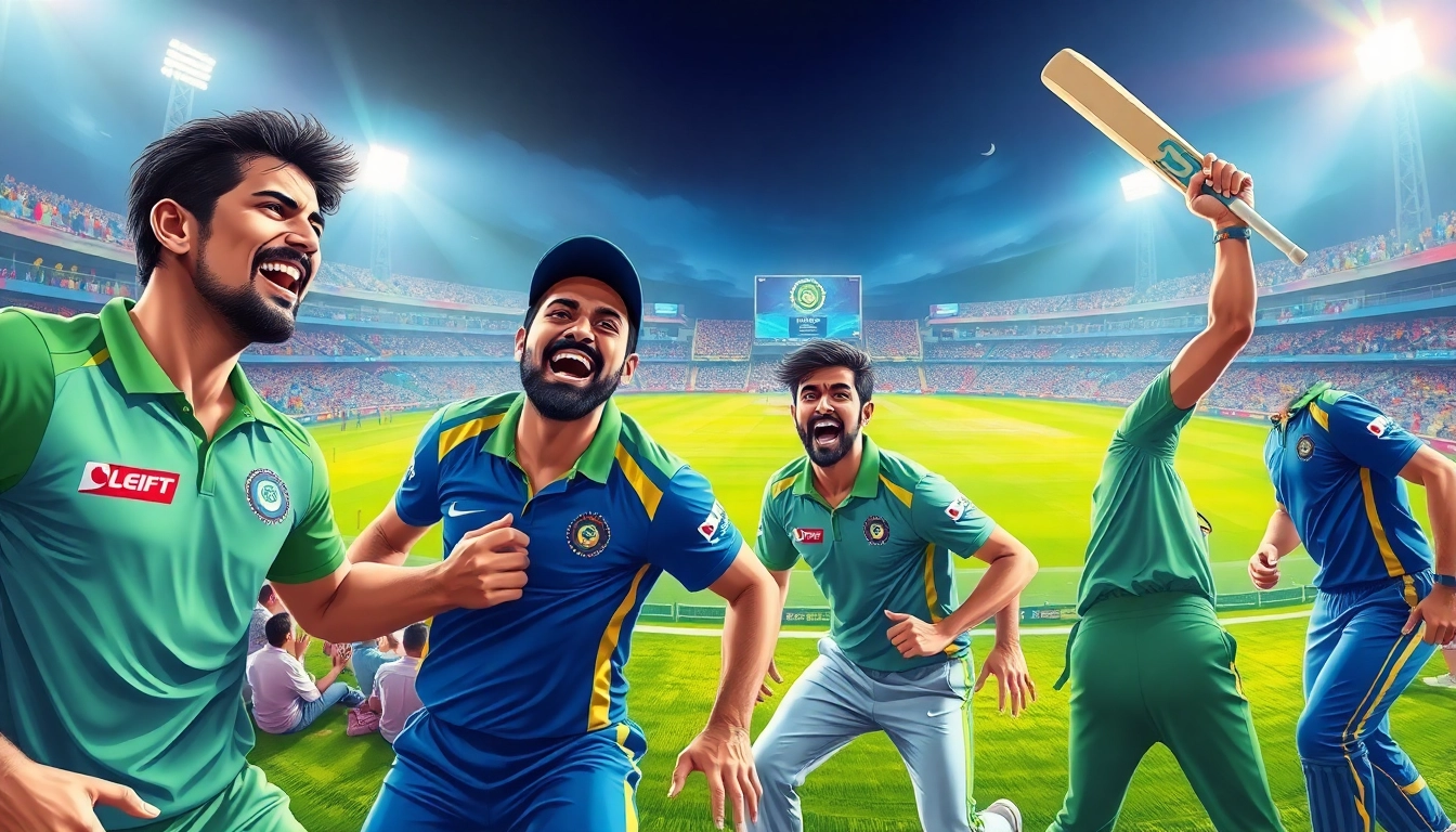 Engaging visual representation of ipl match prediction today match with cricket players in action.