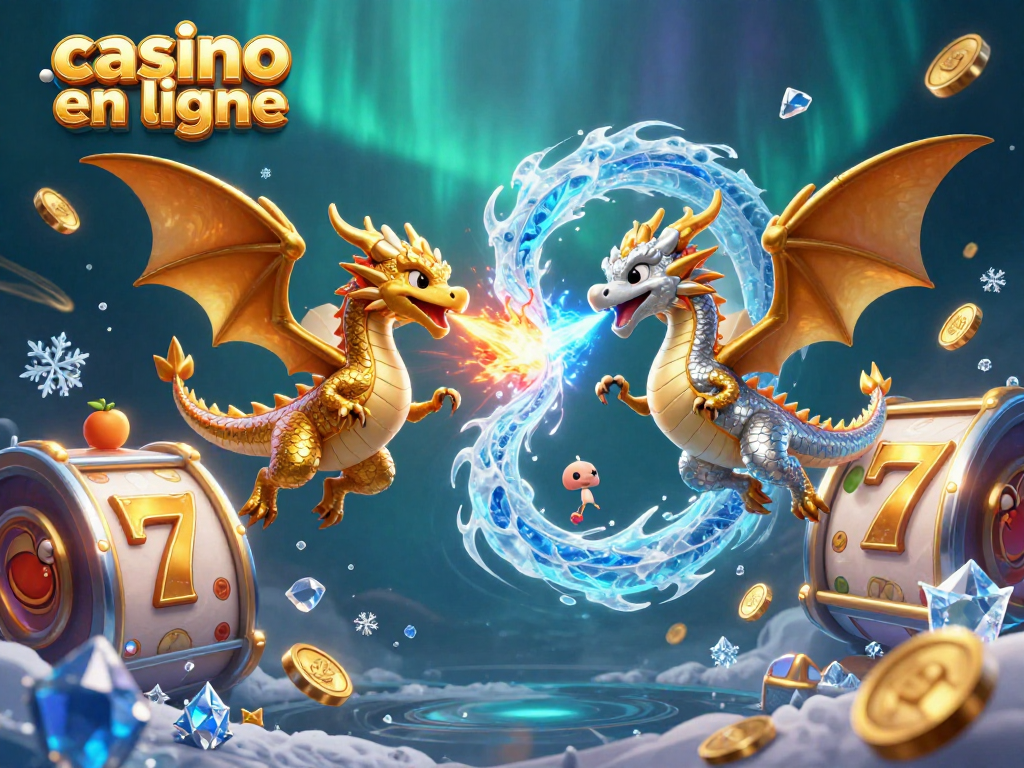 Jouez sur les meilleurs casinos en ligne, avec des dragons illustrant l'excitation des jeux