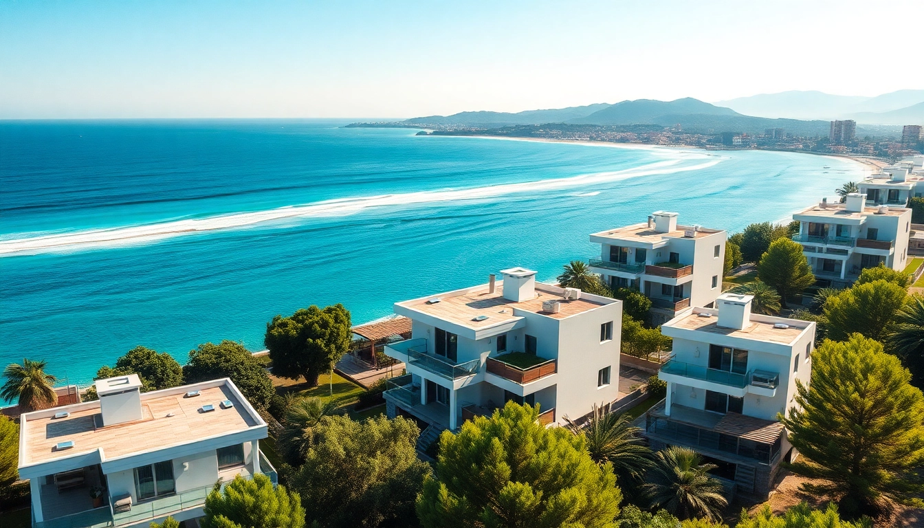 Gorgeous property for sale in alanya showcasing modern villas and beachside views.