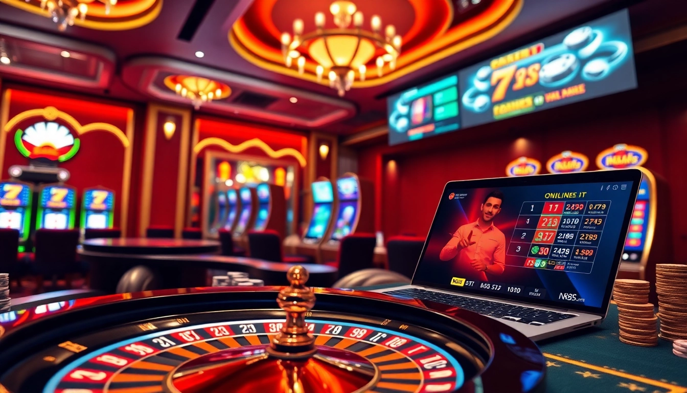 Engaging roulette action at https://nk88s.com/, showcasing vibrant casino elements and excitement.