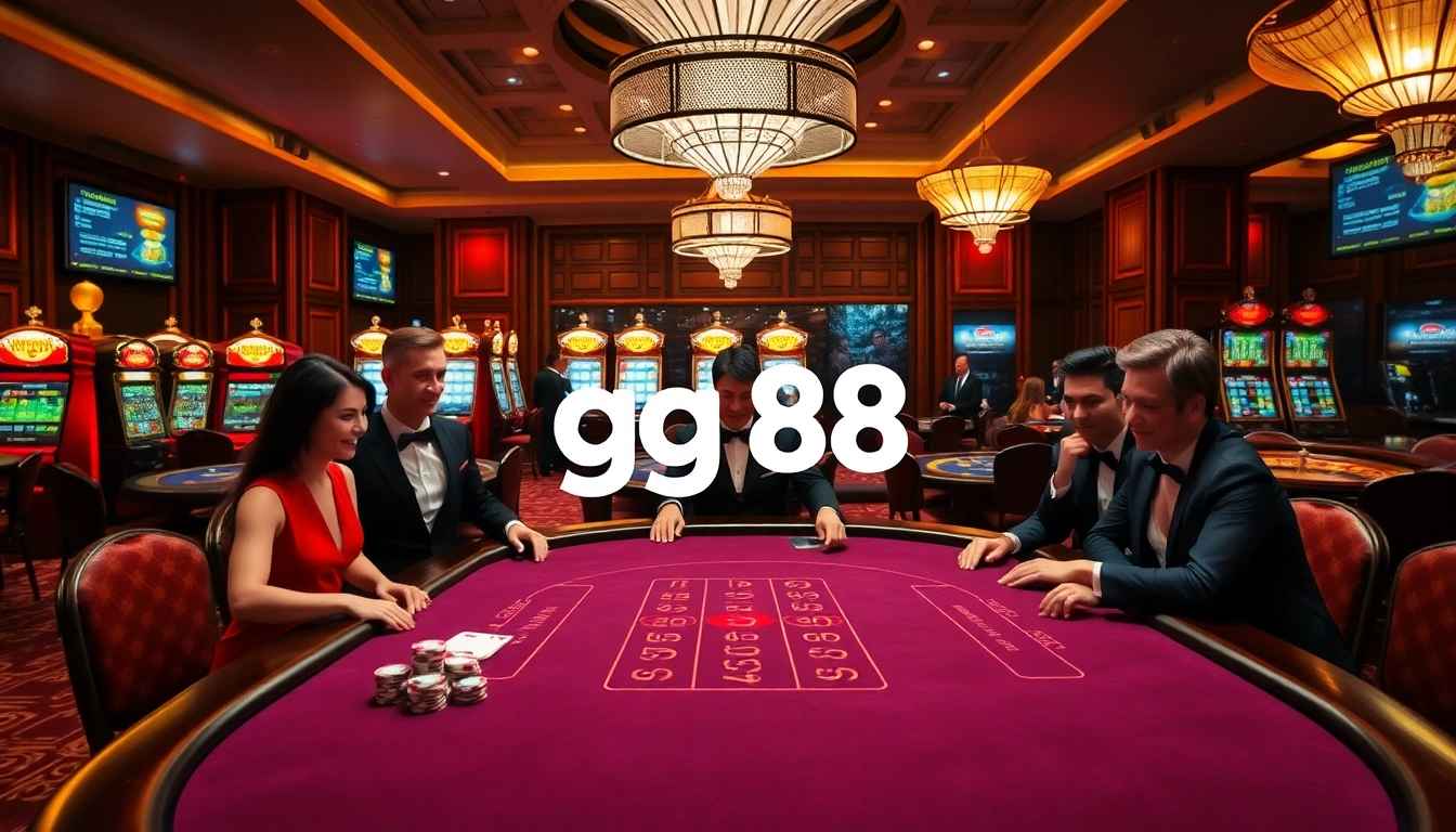 Experience the thrill of gg88 at a luxurious casino with high-stakes tables and vibrant slot machines.