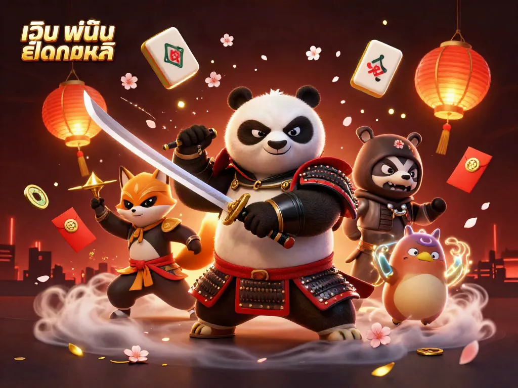 เล่นเกมคาสิโนที่ เว็บ พนัน ออนไลน์ พร้อมกับการ์ตูนซามูไรและจิ้งจอก