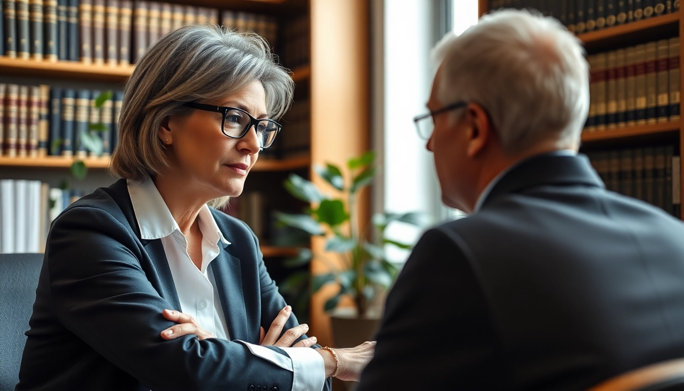 Consultation with a Birmingham Divorce Lawyer in a professional setting, highlighting trust and expertise.