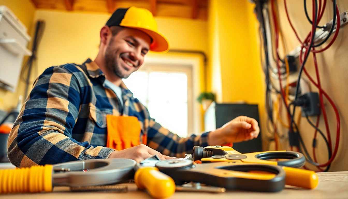 Electrician companies near me providing professional services in a bright and inviting home environment.