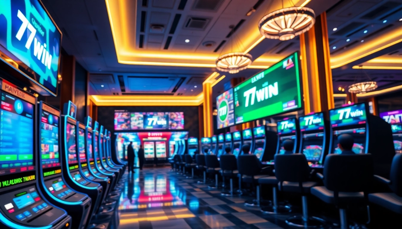 Experience the vibrant gaming atmosphere of link 77win, showcasing modern betting options and live sports excitement.