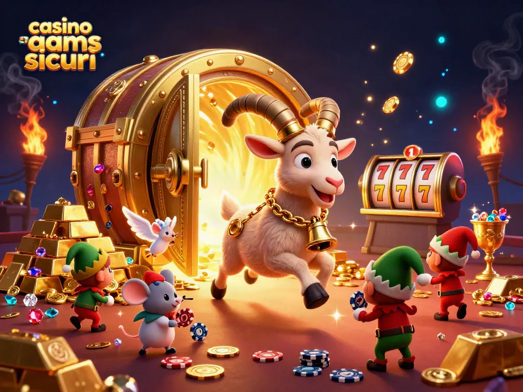 Gioca nei casino non AAMS sicuri e scopri le offerte esclusive in un'illustrazione fantastica.