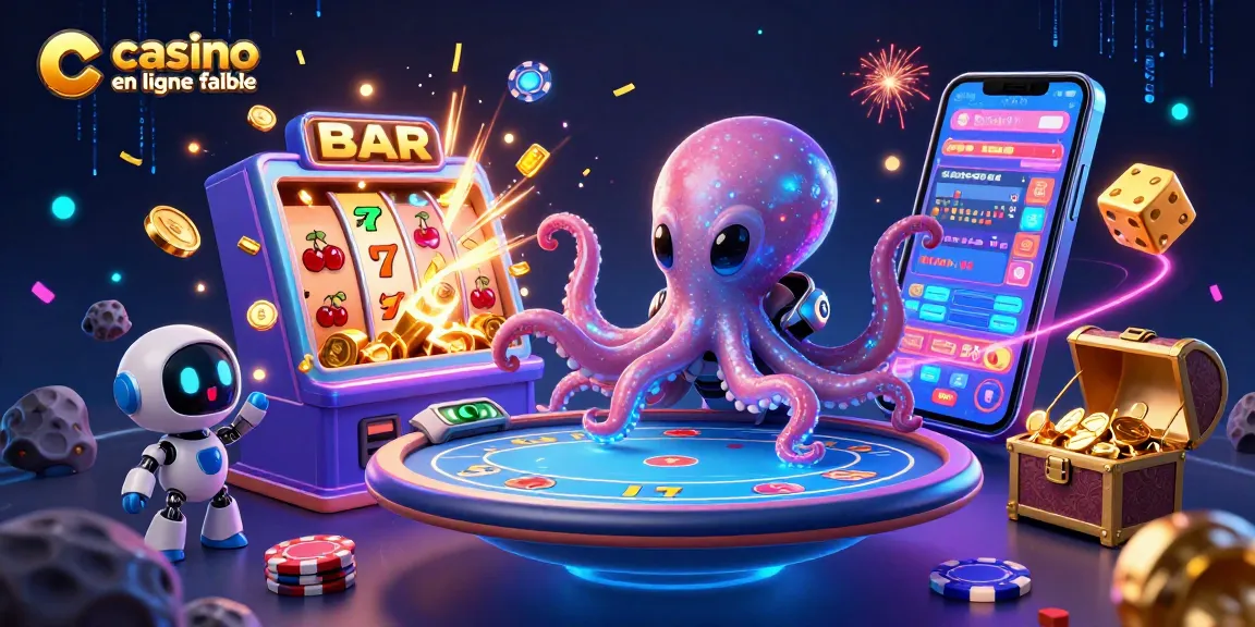 Jouez en toute sécurité sur un casino en ligne fiable avec cette illustration dynamique de la scène.