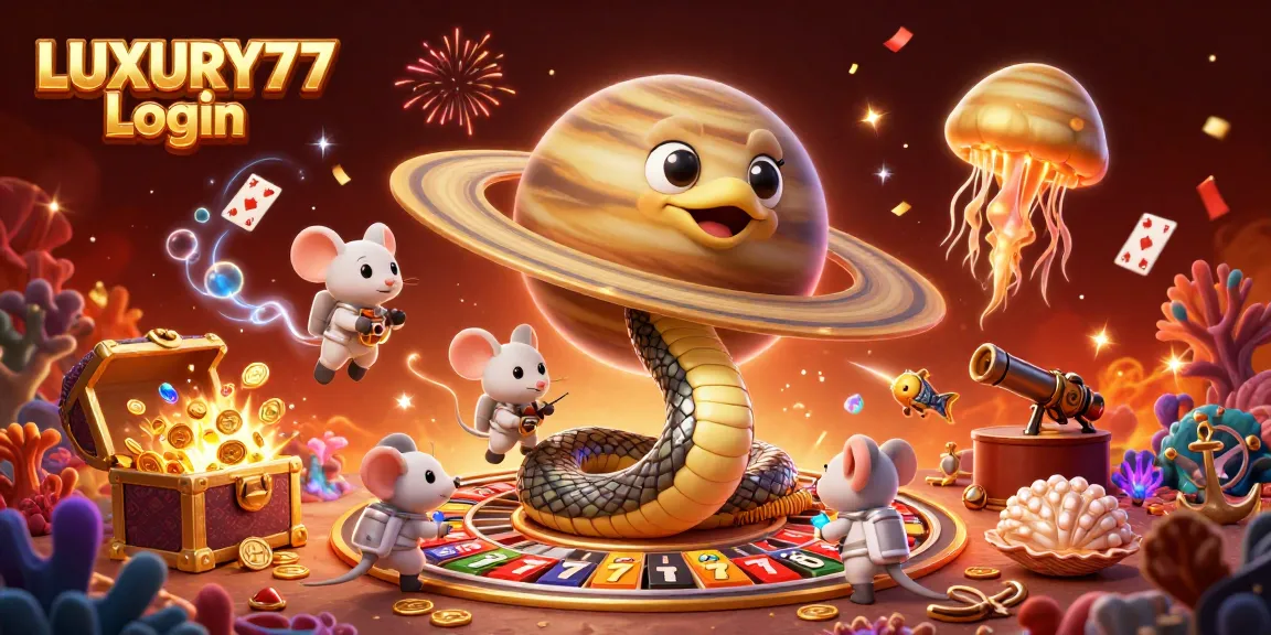 Masuki dunia LUXURY777 Login dengan para mouse astronot yang bertaruh di roda roulette galaksi.