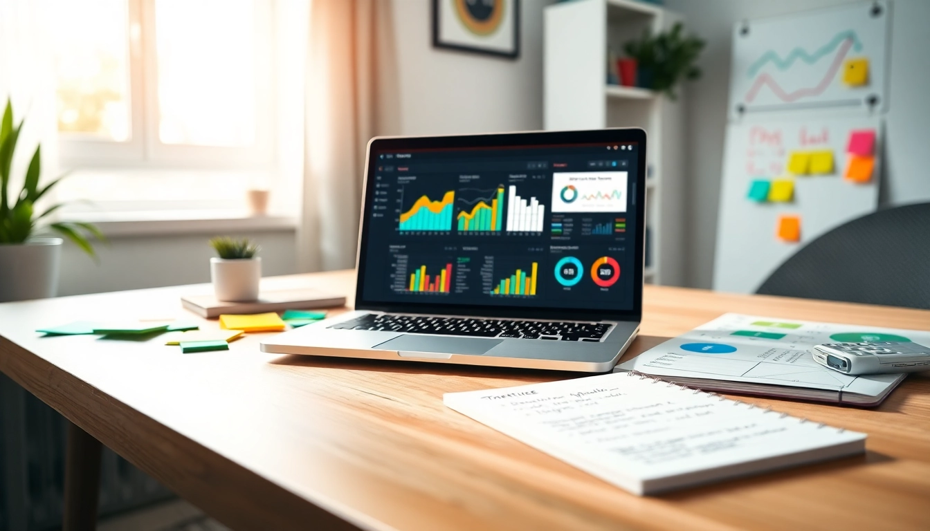 Analyze data trends on https://whatalker.com with a vibrant digital marketing workspace.