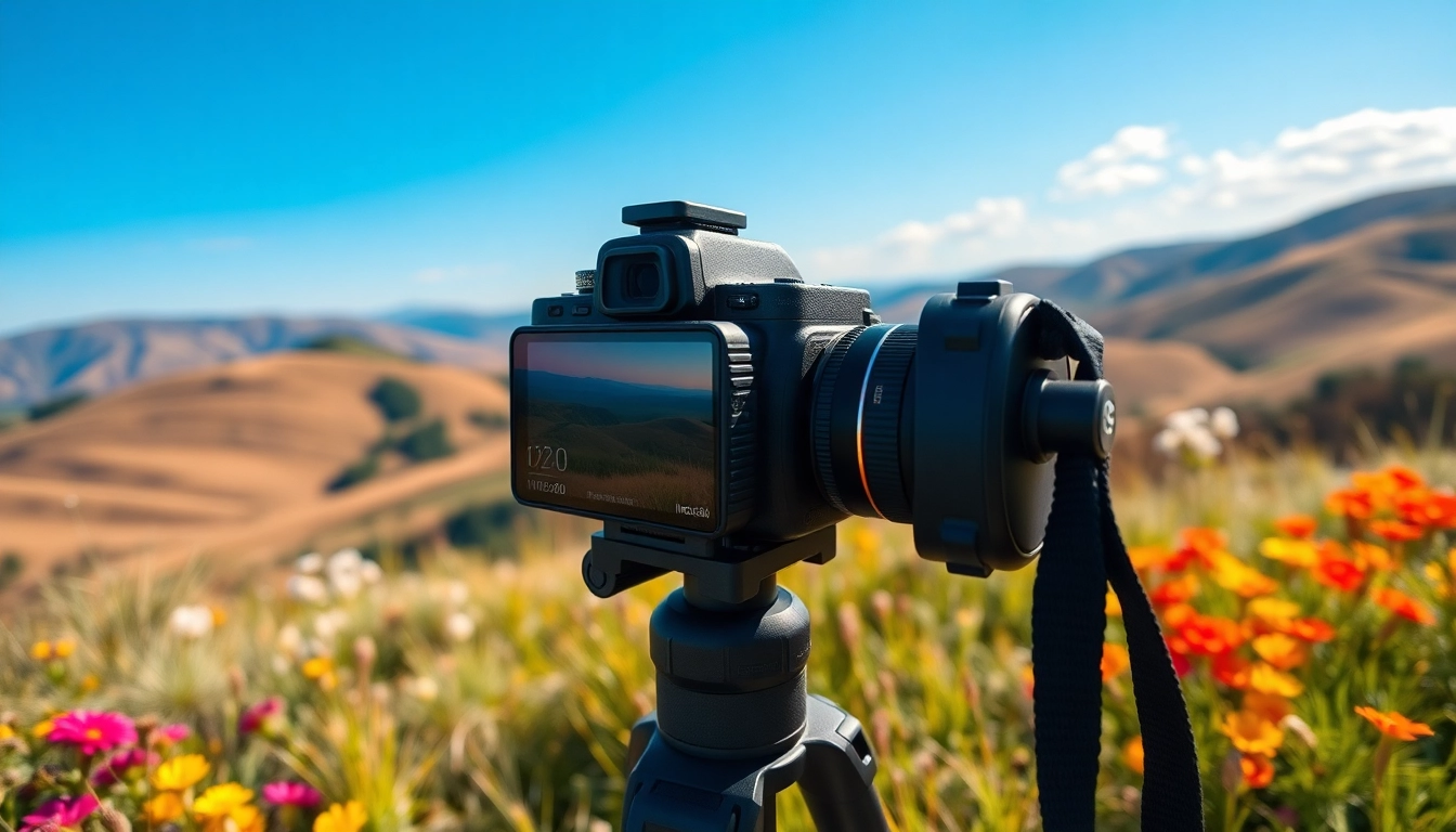 Capture incredible moments with the Insta360 camera in a stunning outdoor setting.