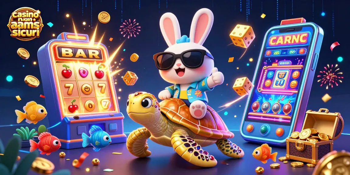 Giocando nei casino non AAMS sicuri con un coniglietto fortunato e una tartaruga d'oro.