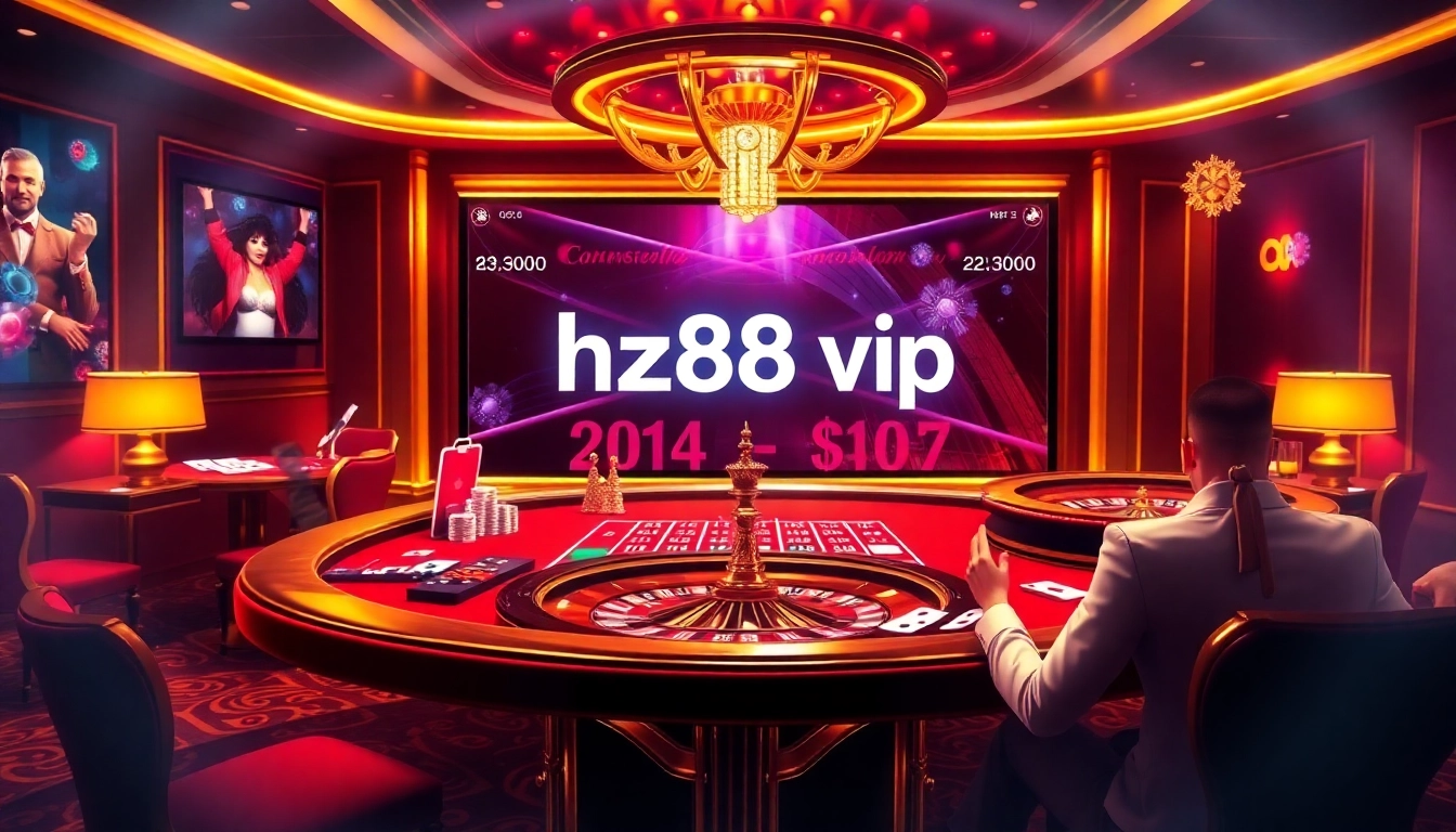 Experience excitement at an hz88 vip casino table with vibrant games and players engaged in action.