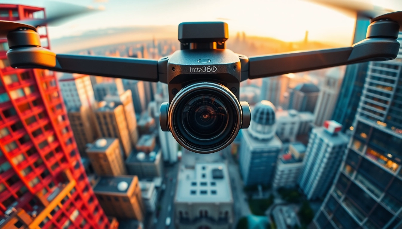 Innovative use of Insta360 technology capturing urban landscapes in stunning detail.