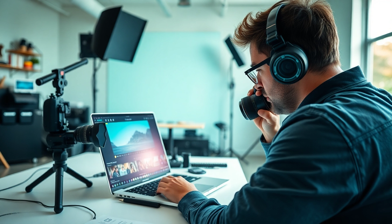 Transforming an original photo with image to image techniques in a modern studio.