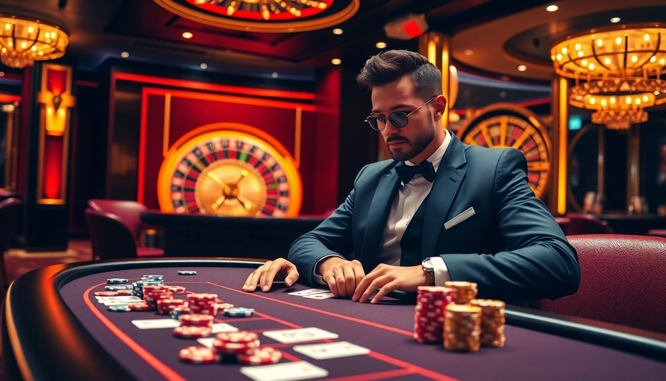 Experience the thrill of betting at Go8 casino with vibrant poker chips and cards.