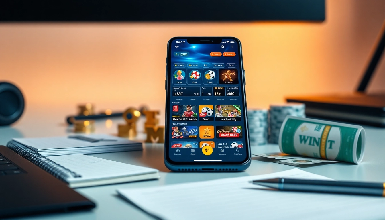 Engaging mobile betting experience at https://mm88.agency/ with games and vibrant interface.
