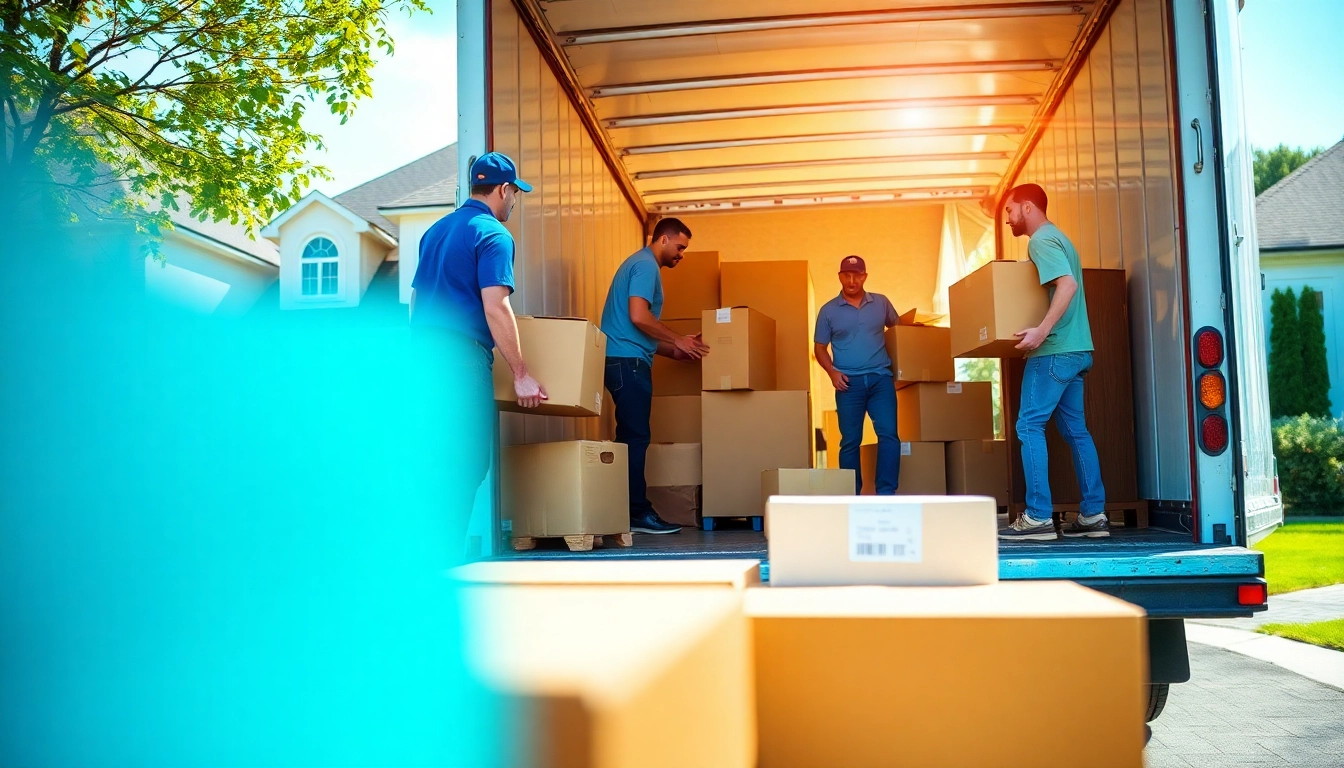 Action-packed scene of movers montgomery al efficiently loading a truck with moving supplies.