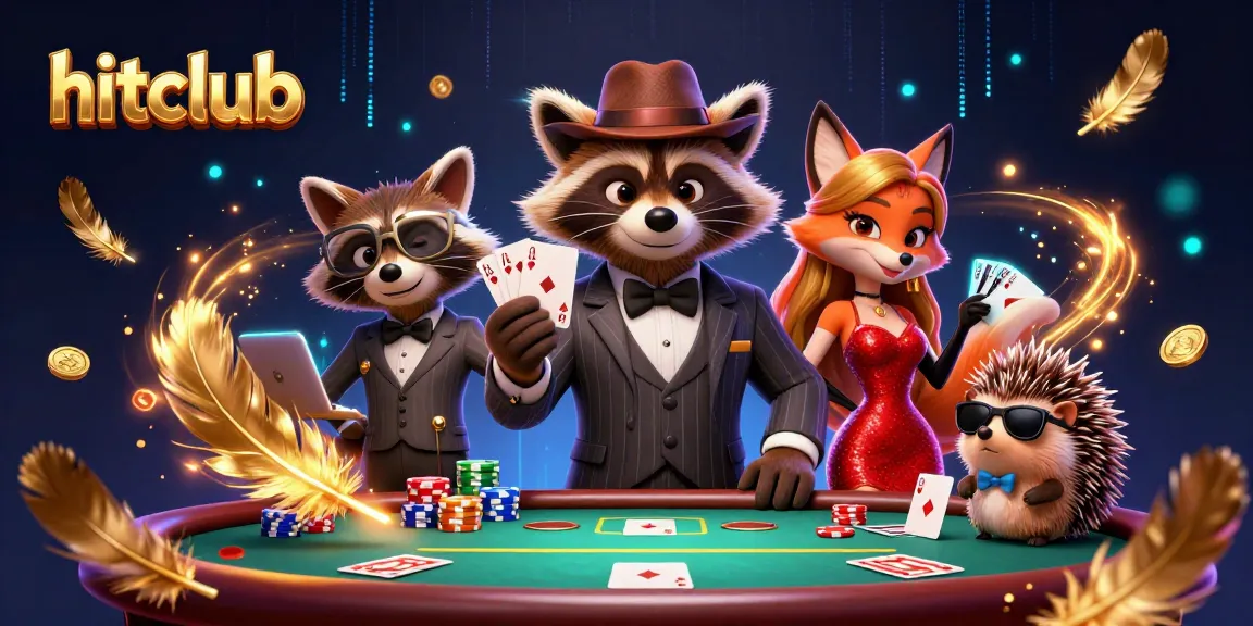 Hitclub players enjoying a thrilling poker game with vibrant graphics and dynamic character interactions.