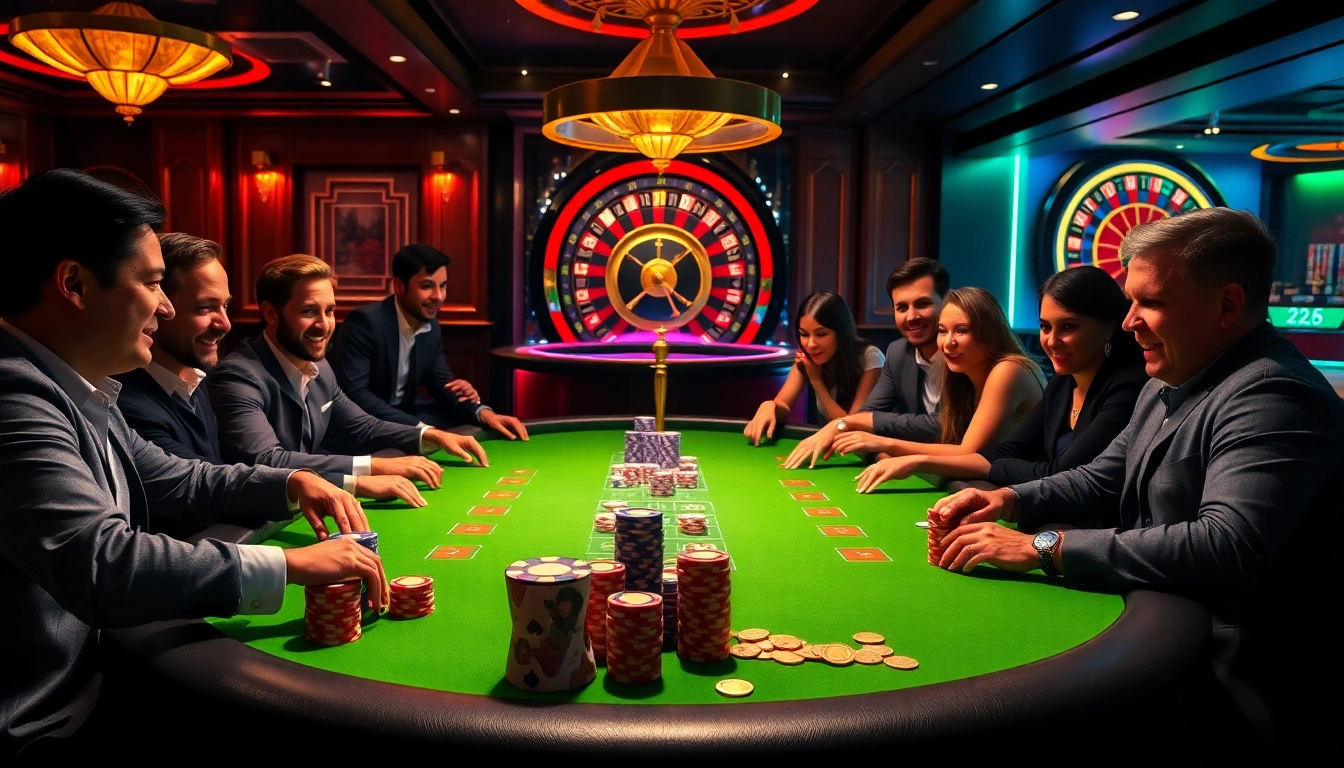 Win big with the 222bd app at a lively poker table, vibrant chips, and dynamic casino atmosphere.