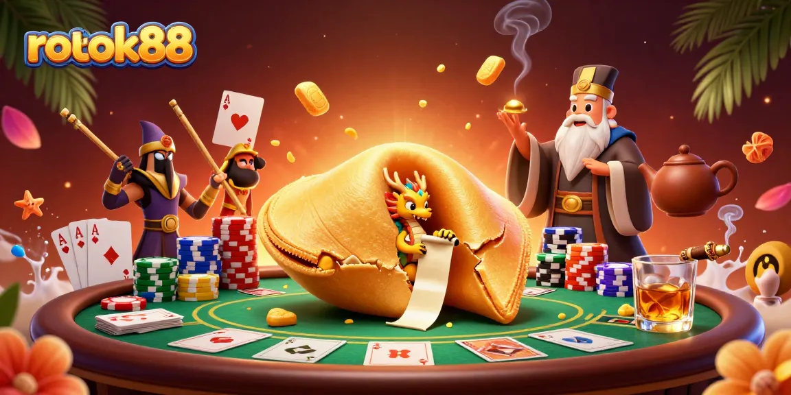 rokok88 players strategizing at a poker table, dynamic scene with golden elements and vibrant colors