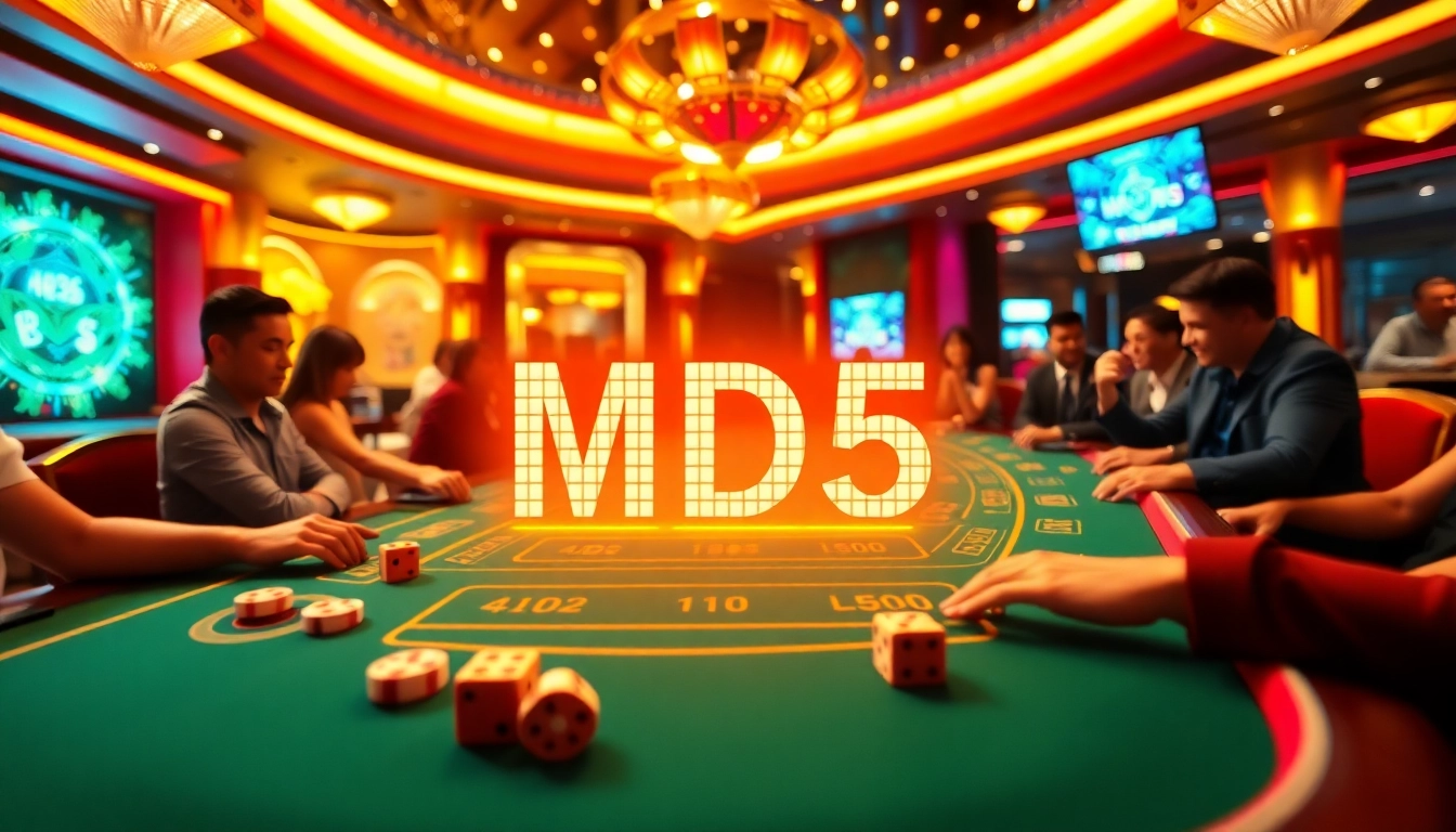 Experience the excitement of taixiumd5 at a lively casino gaming table with colorful chips and dice.