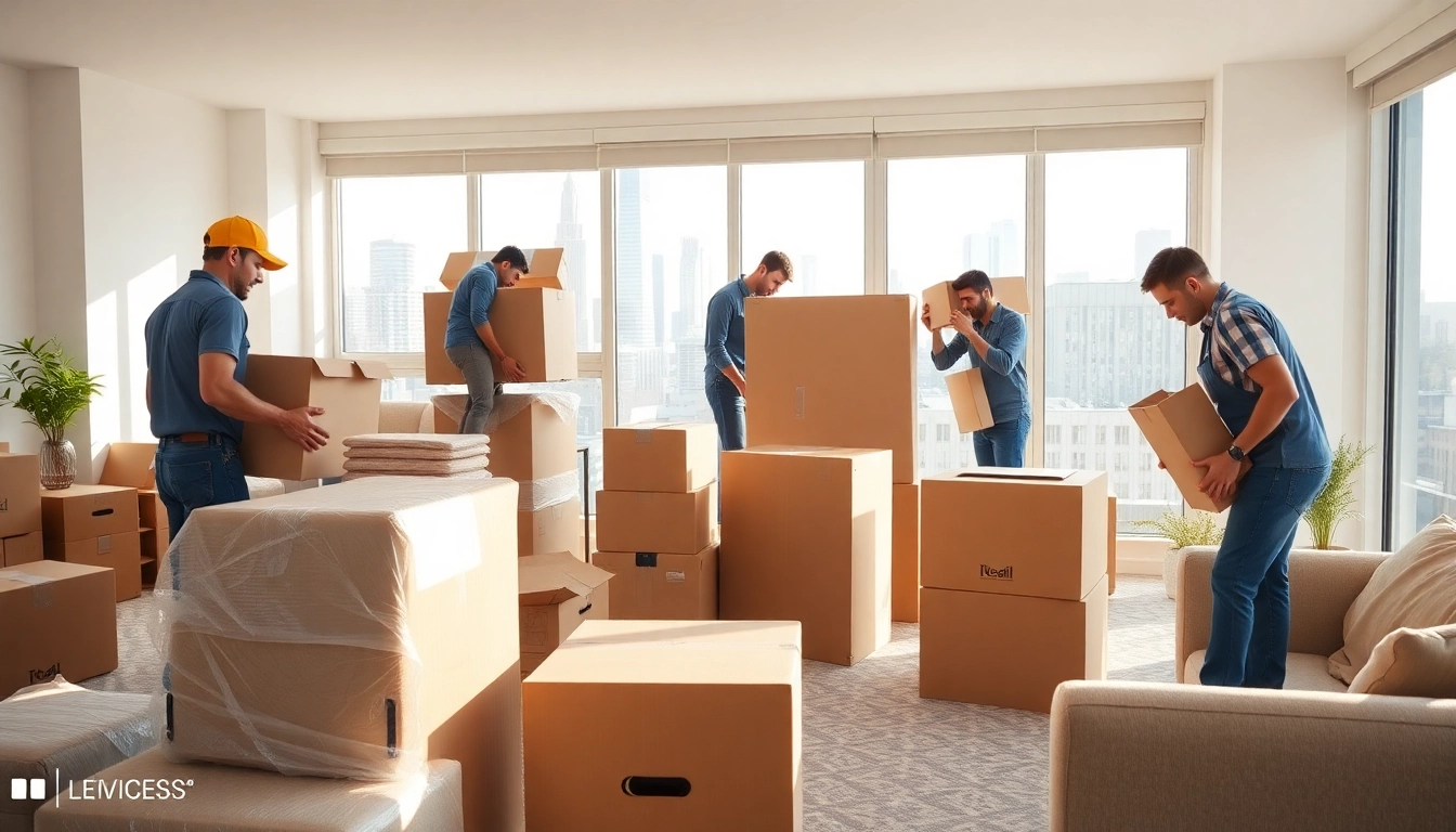 Movers efficiently packing a Brooklyn home, showcasing reliable moving companies brooklyn ny services.