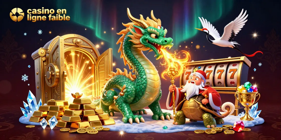 Dans un univers de jeux, la dragon d'émeraude et la tortue sage illustrent un casino en ligne fiable dévoilant une richesse spectaculaire.