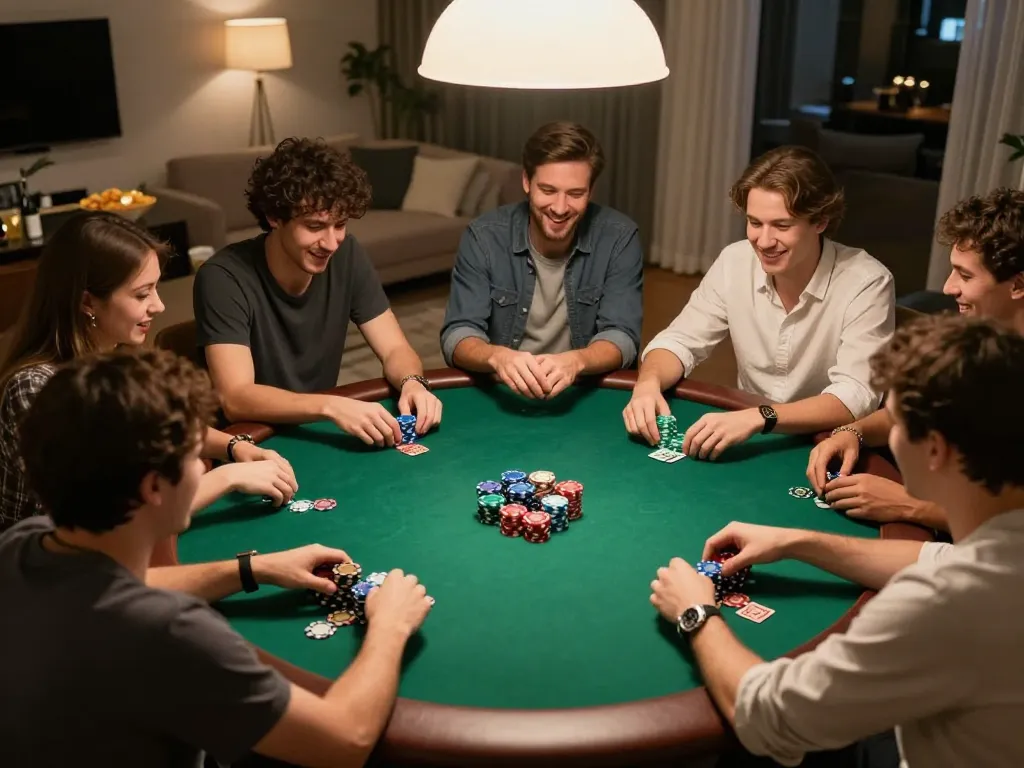 Players enjoying poker at home, engaging in strategic gameplay while using the 888VI platform.