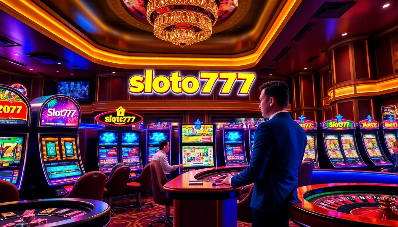 Experience thrilling wins at slot777 with vibrant slot machines and poker excitement.