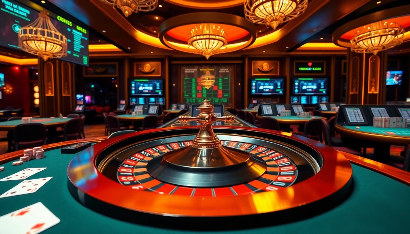 Engaging roulette action at a modern casino atmosphere inspired by https://kjc.uk.com/, showcasing excitement and professionalism.