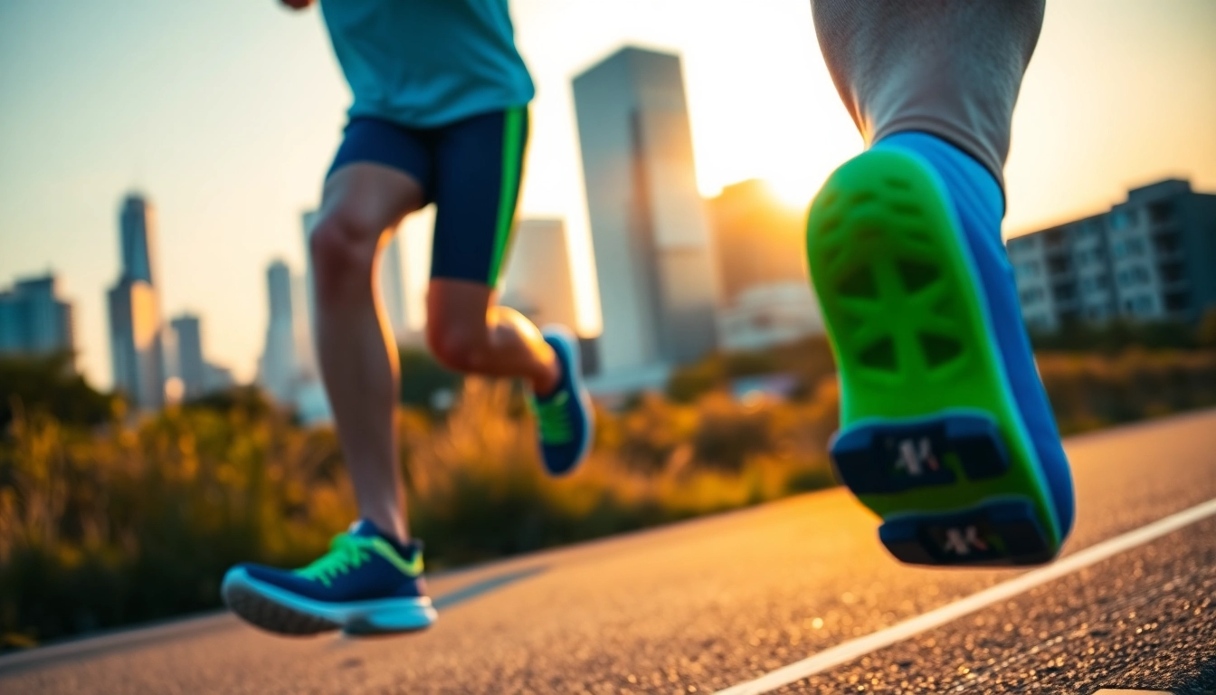 Runner showcasing running gear on an urban trail, emphasizing comfort and style.
