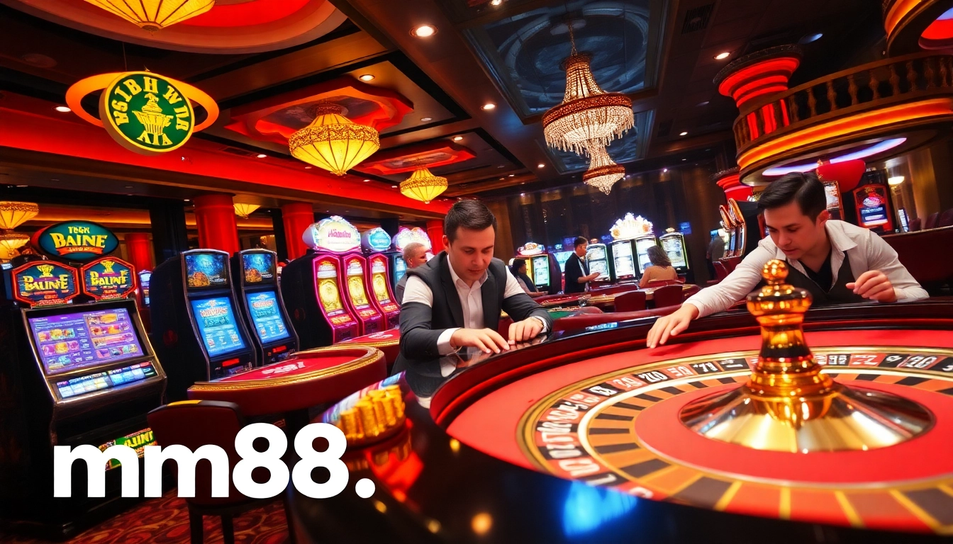 Experience the thrilling action at mm88.press with players engaging in intense casino games.