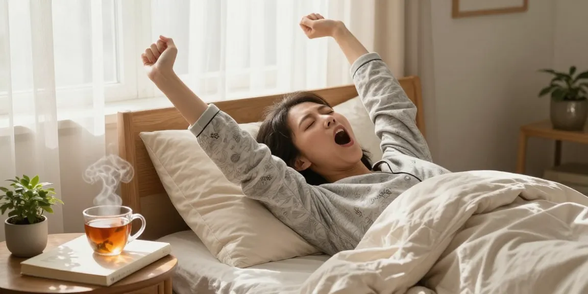 BAKUNE 口コミが安らかな睡眠と快適さを示す居心地の良い寝室のシーンに特集されています。
