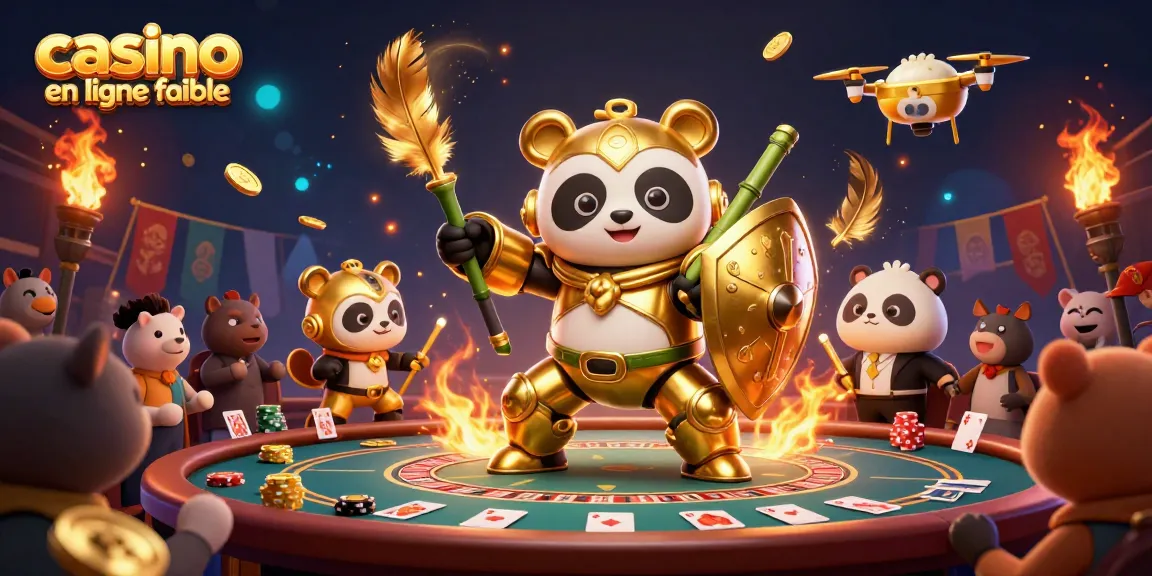 Visualisez un casino en ligne fiable où un panda en armure mech engage des paris excitants.