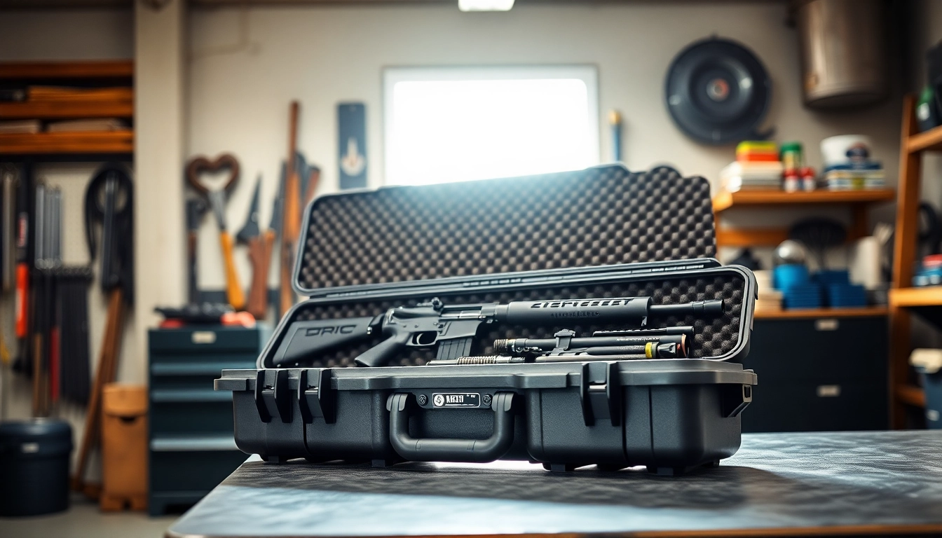 Securely store your firearms in a durable pelican rifle case featuring a rugged design for safe transport.