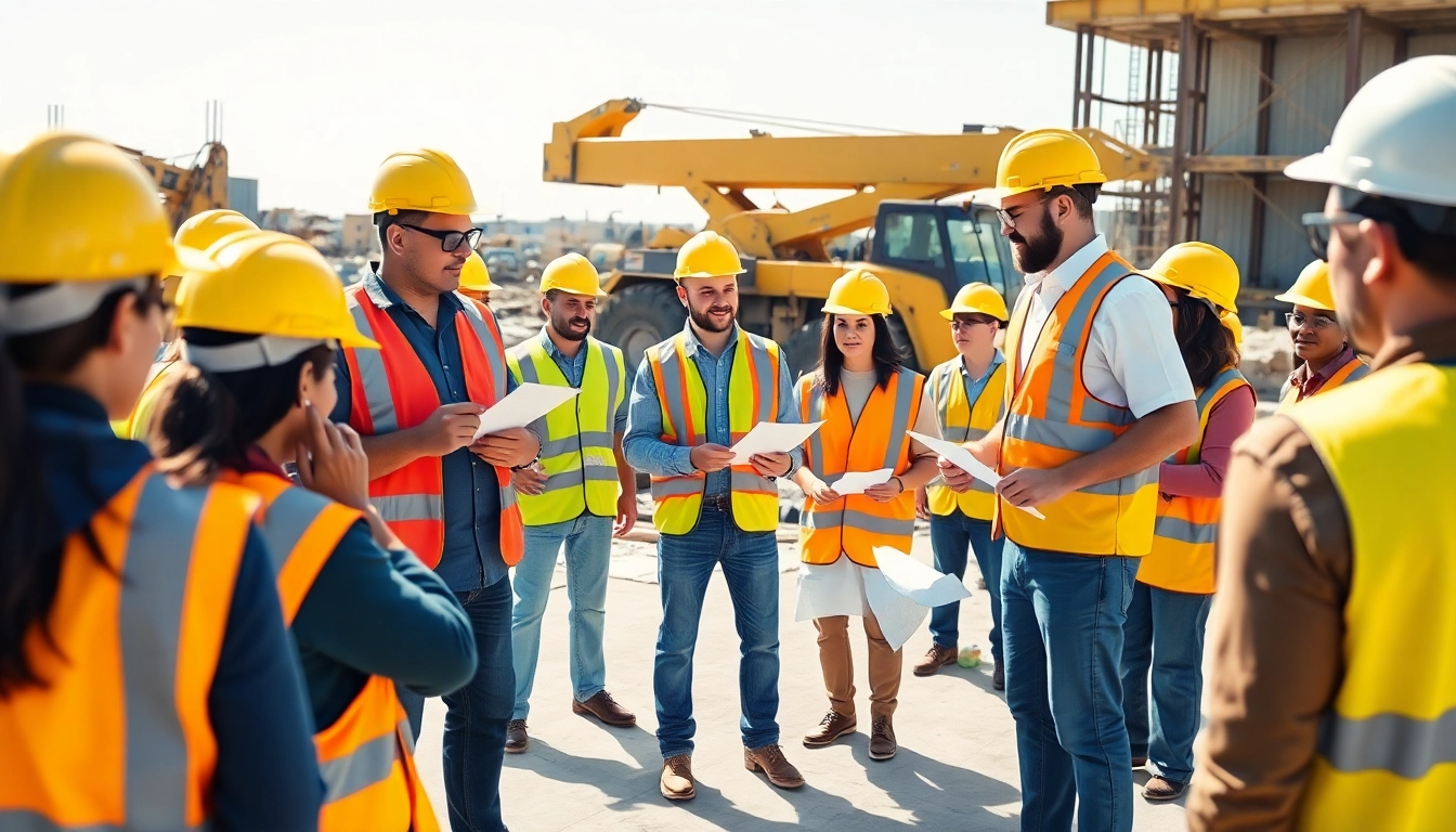 Teams engaged in construction safety training emphasize essential practices for workplace safety.