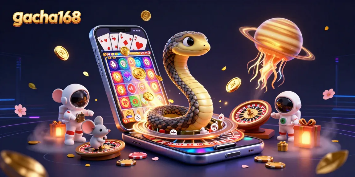 Experience thrilling gacha168 gameplay, featuring cosmic characters and dynamic gaming elements.