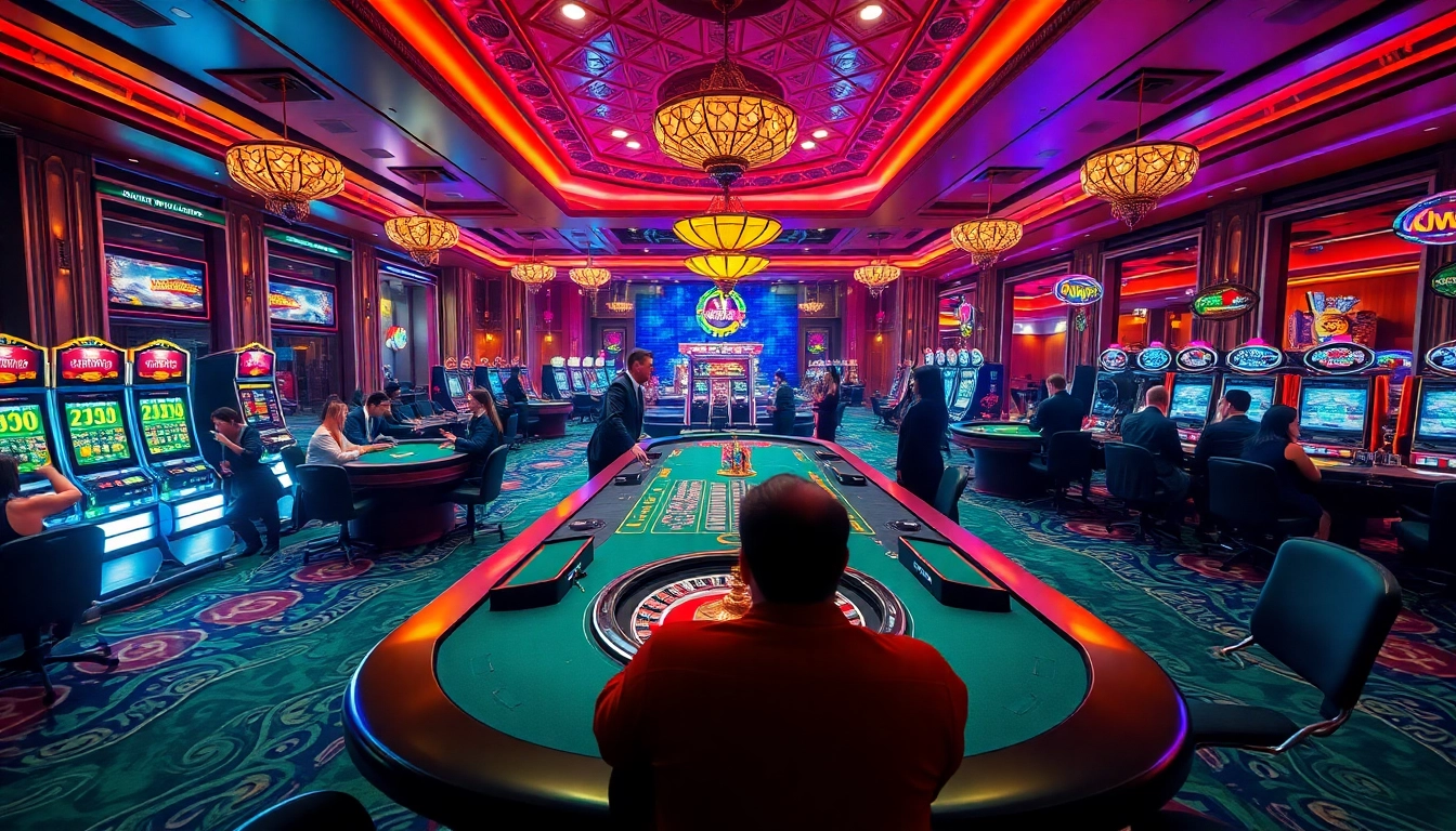 Experience the excitement of gambling at okwin's luxurious casino tables and vibrant slot machines.