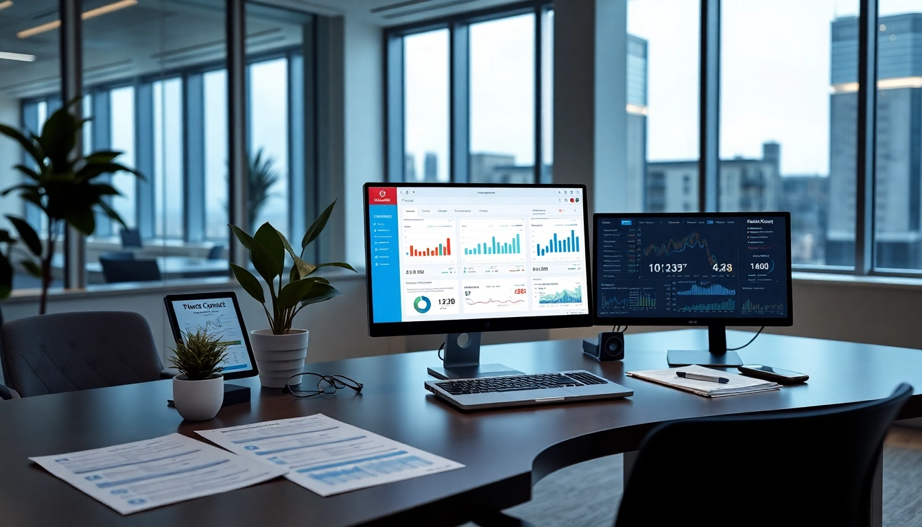 Scotia Connect dashboard displayed in a modern office environment, highlighting IT services.