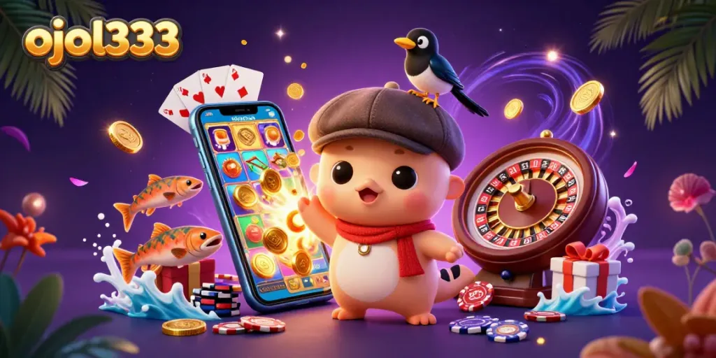 Spin lucky slots with ojol333, featuring a playful Nessie and gold-obsessed magpie.