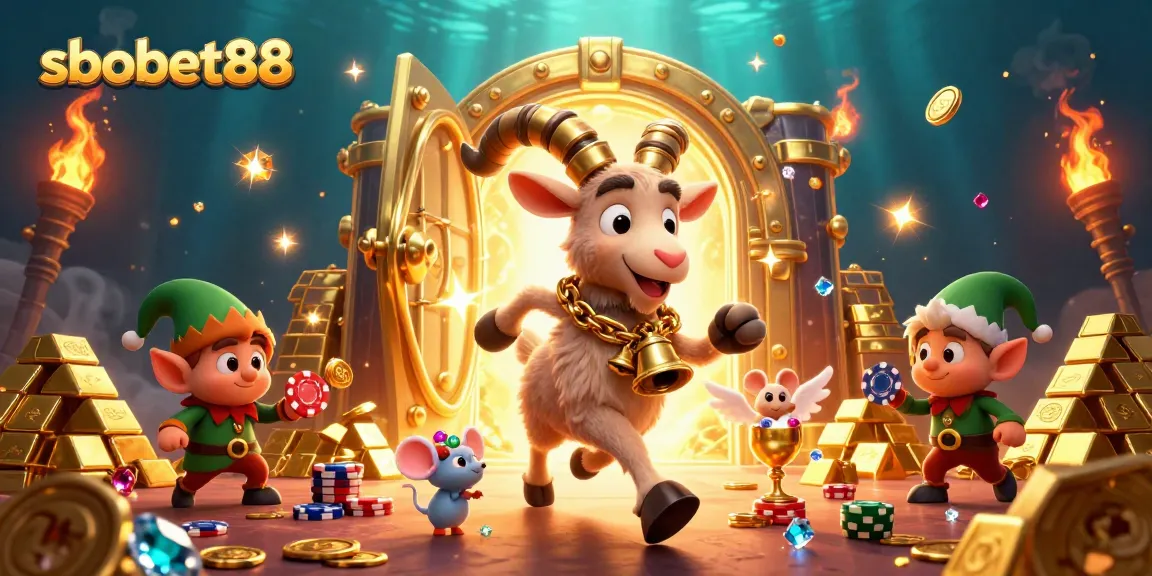 sbobet88 spins excitement with festive Krampus and mischief-making gremlins in a dynamic casino scene