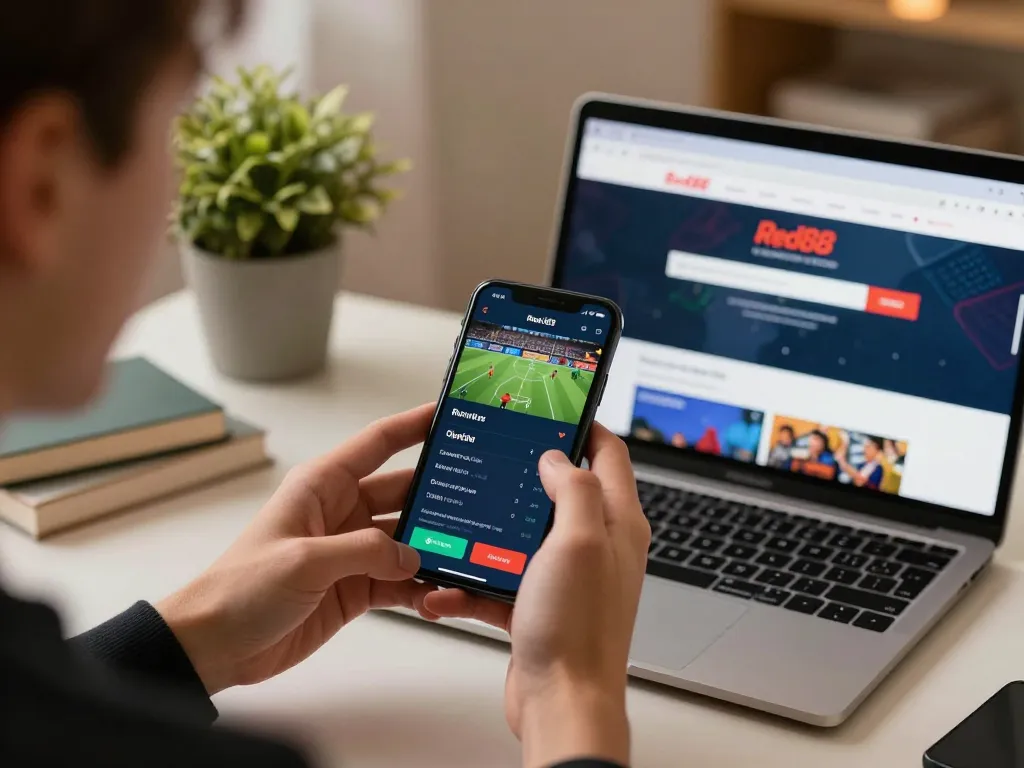Engaging in Red88 mobile betting with live odds on the smartphone, strategic gaming at home