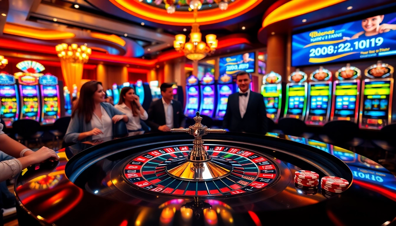 Players winning big at the roulette table in an elegant casino inspired by https://kjc.money/.