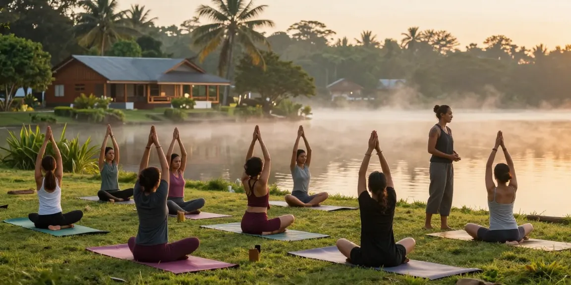 Experience yoga teacher training Sri Lanka at Lanka Yoga, fostering mindfulness and wellness in serene lakeside settings.