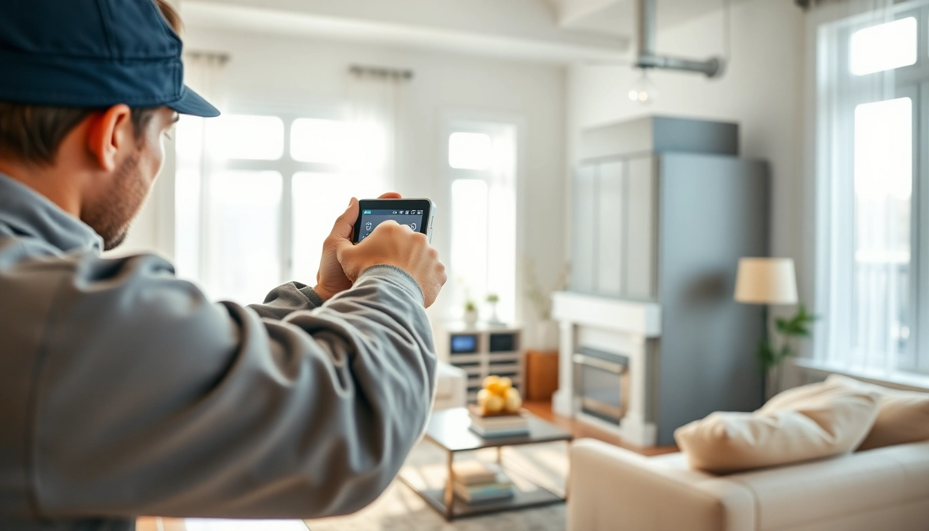 Discover the efficiency of the American Standard furnace Canada, installed in a modern home setting with a technician.