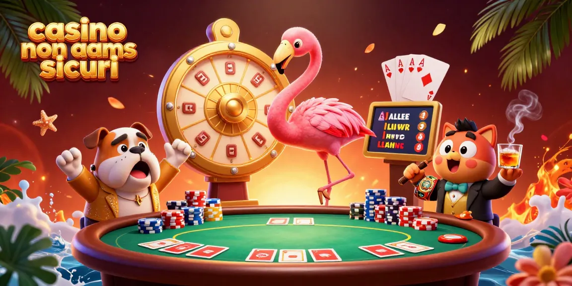Gioca nei casinò non AAMS sicuri: scena di gioco emozionante con croupier e premi scintillanti.
