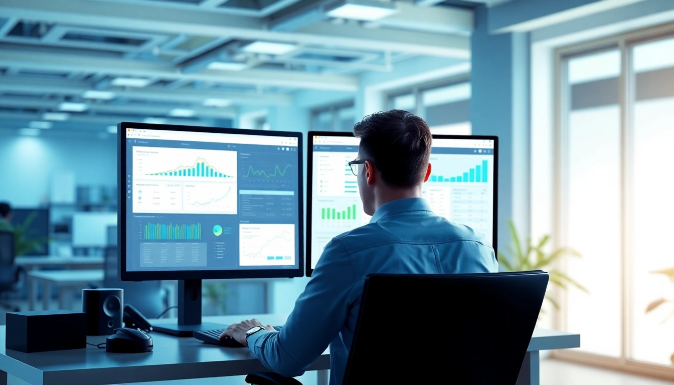 Analyze enterprise search software features in a modern office setting with data-driven insights.
