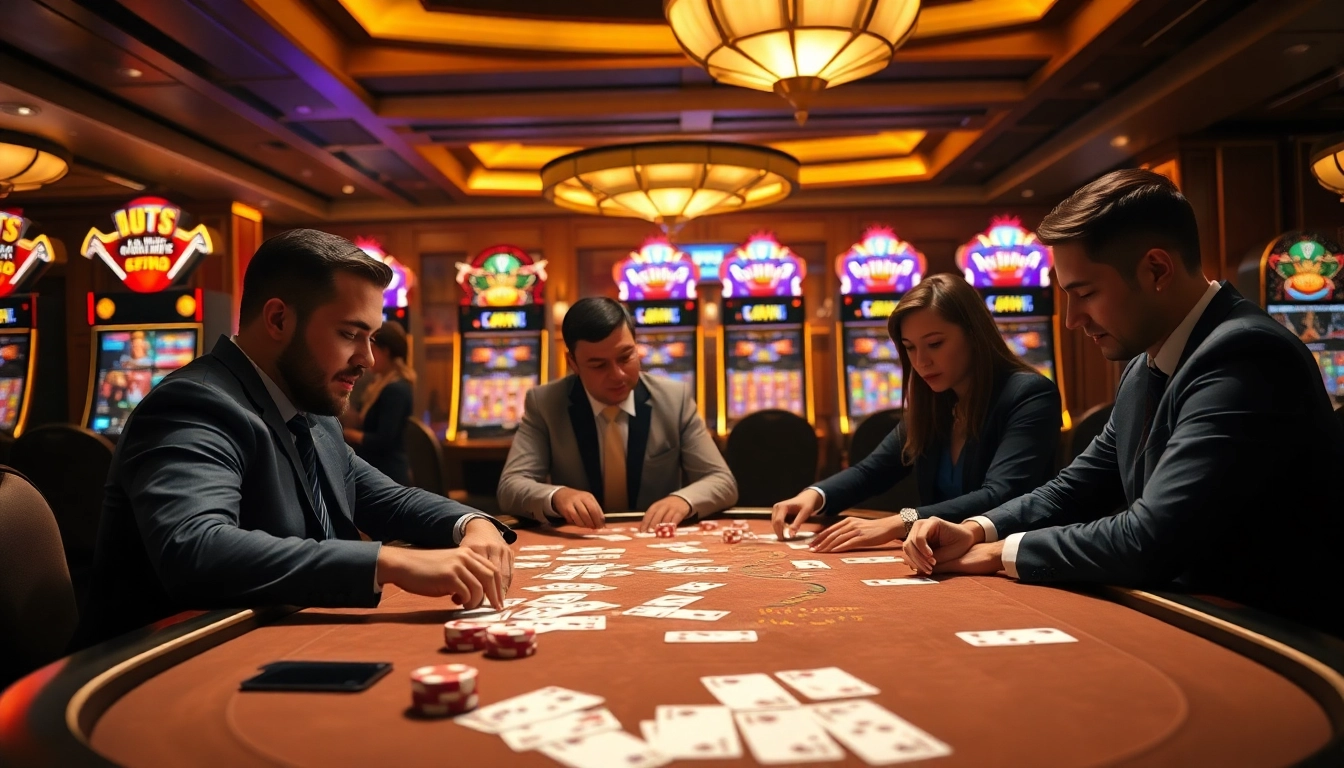 Experience thrilling gameplay at https://go88.fast/ with an elegant live dealer game table.