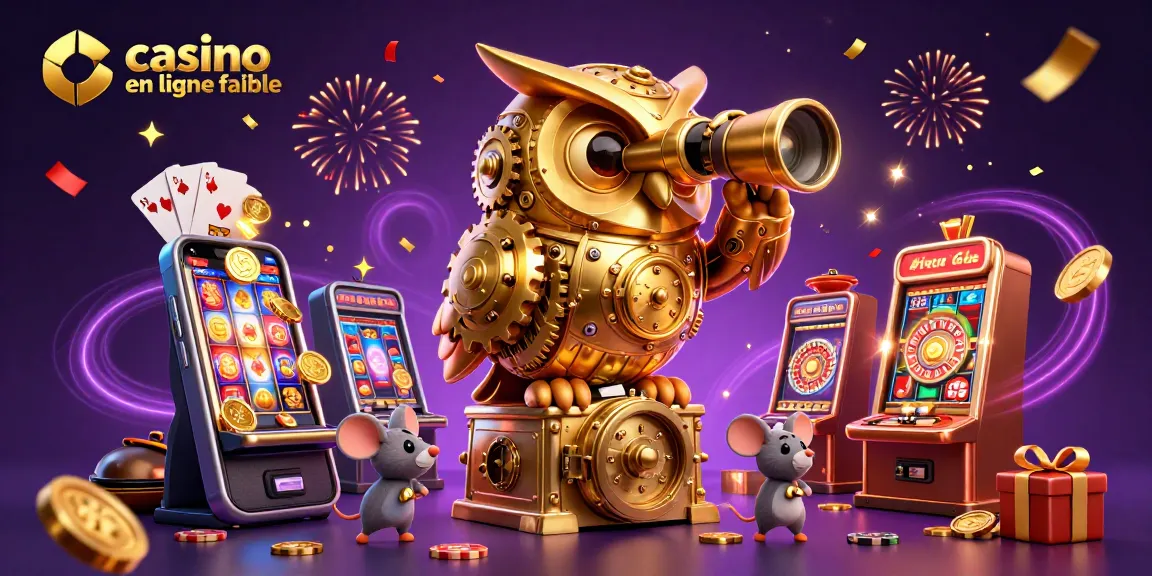 Jouez à des jeux passionnants sur un casino en ligne fiable, illustré par une scène dynamique de machines à sous.